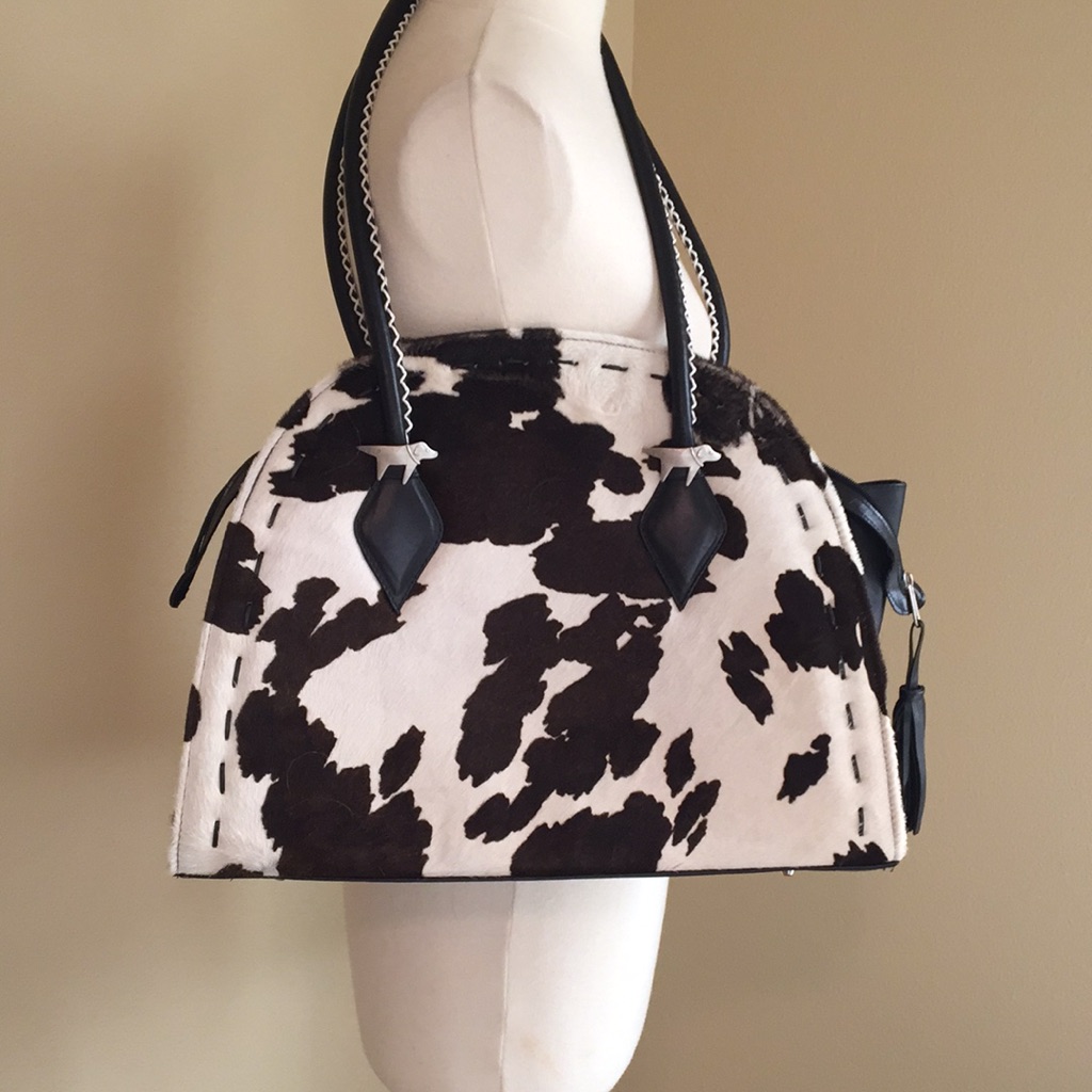 Donald Pilner Real Fur Leather Purse